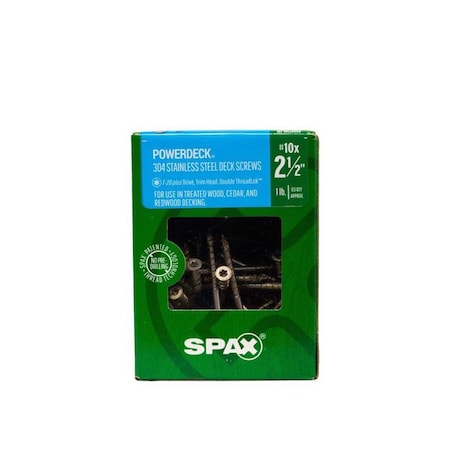 Spax SPAX PowerDeck No. 10 cu in X 2-1/2 in. L Silver Star Trim Head Deck Screws 1 lb 83 pc 45705008401004